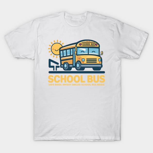 school bus safe rides T-Shirt by AOAOCreation